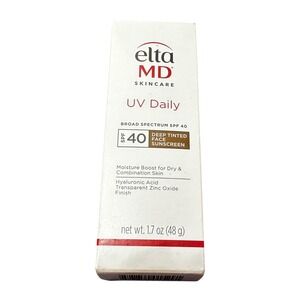 EltaMD UV Daily SPF 40 Deep Tinted Face Sunscreen 1.7oz Hyaluronic Acid NEW
